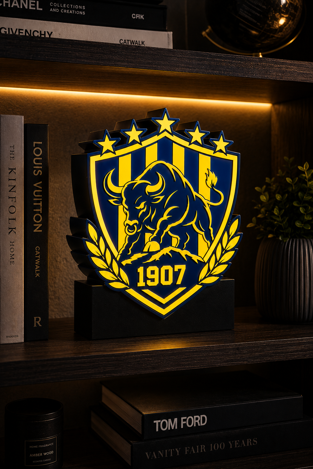 Boğa Temalı Dekoratif Masa Lambası