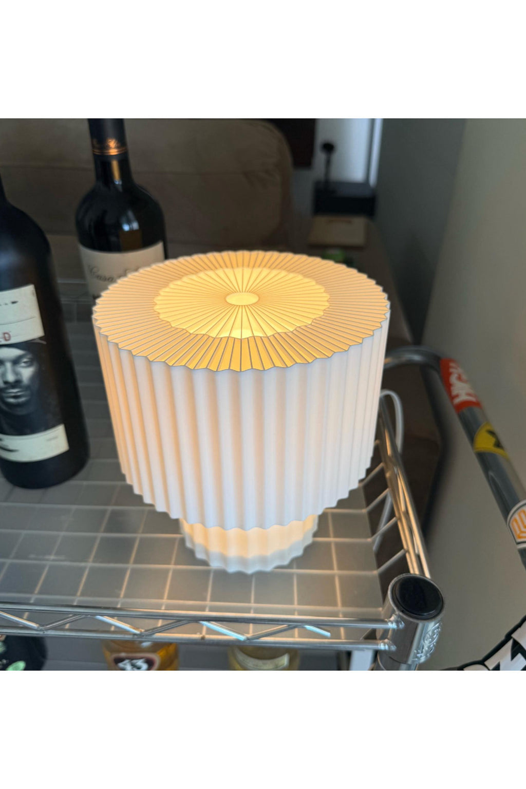 Halo Pleat Minimal Masa Lambası Dekoratif Salon ve Yatak Odası Lambası