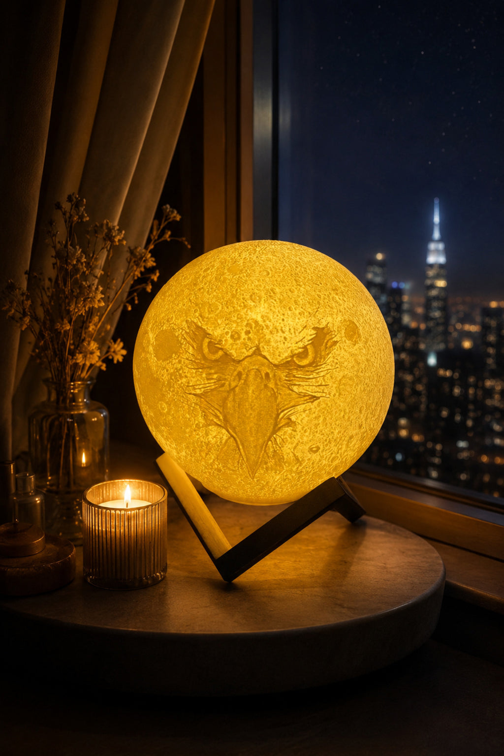 Beşiktaş 3d Dekoratif Ay Gece Lambası Moon Lamp Pilli(13cm)