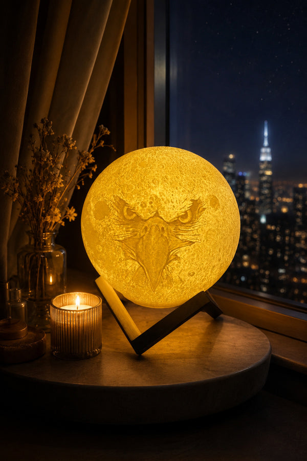 Beşiktaş 3D Dekoratif ay Gece Lambası Moon Lamp Pilli(13 Cm)
