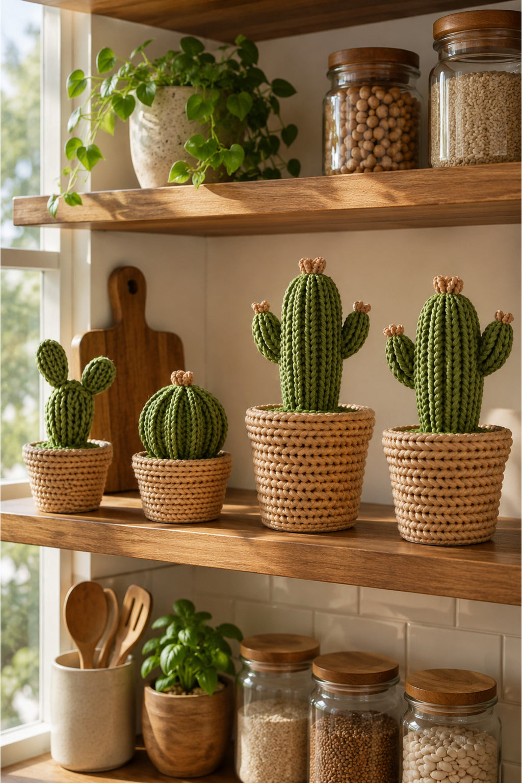 CactusBox 4’lü Dekoratif Saklama Kabı Seti