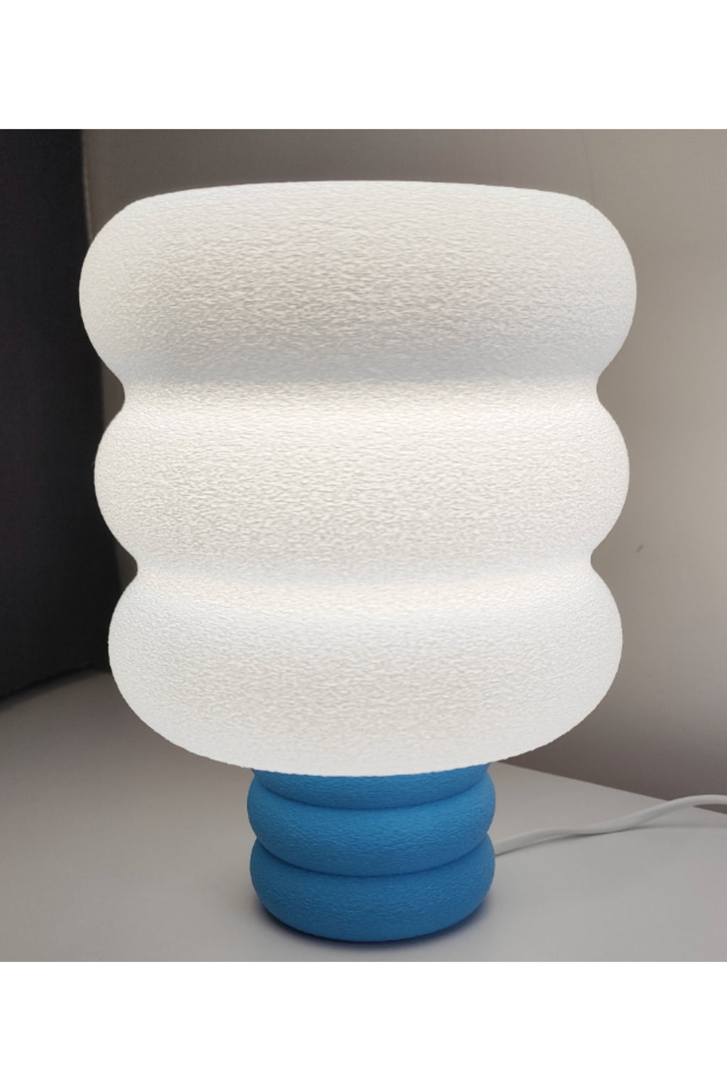 Blumera Puff LED Görünümlü Dekoratif Masa Lambası Modern Gece Lambası Ortam Aydınlatma