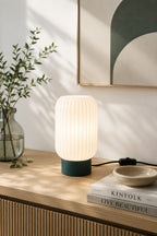 Modern Minimal Dekoratif Abajur - Masa Lambası - Yatak Odası Gece Lambası - LED Ampul Dahil