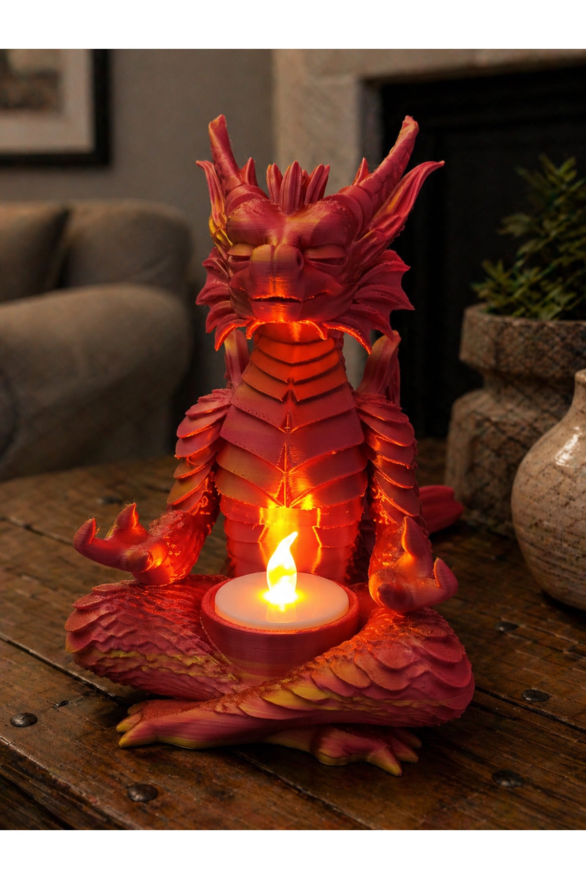 DragonFlame Dekoratif Mumluk