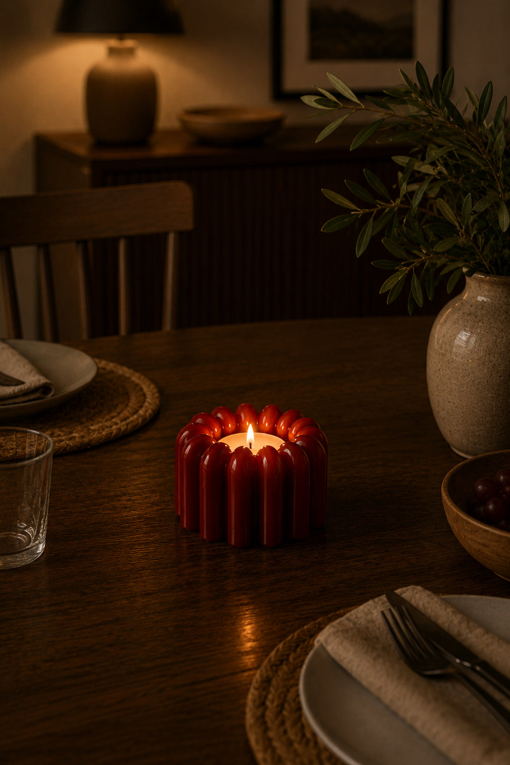 FloraGlow Candle Holder | Dekoratif Pilli Mumluk
