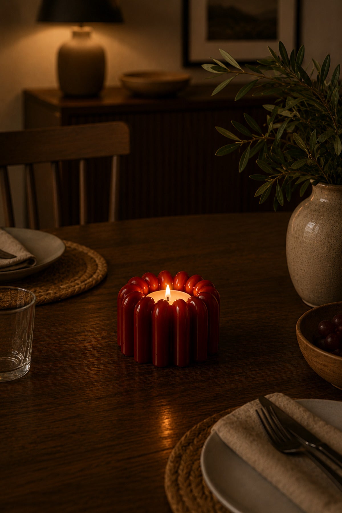 FloraGlow Candle Holder | Dekoratif Pilli Mumluk