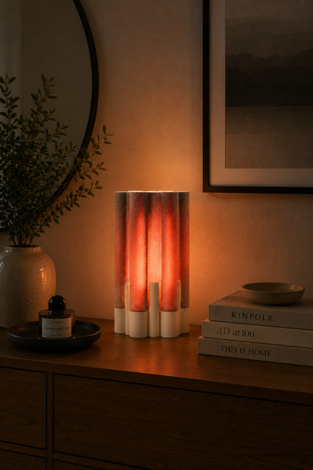 GlowCylinder Lamp | Premium Dokulu Masa Lambası