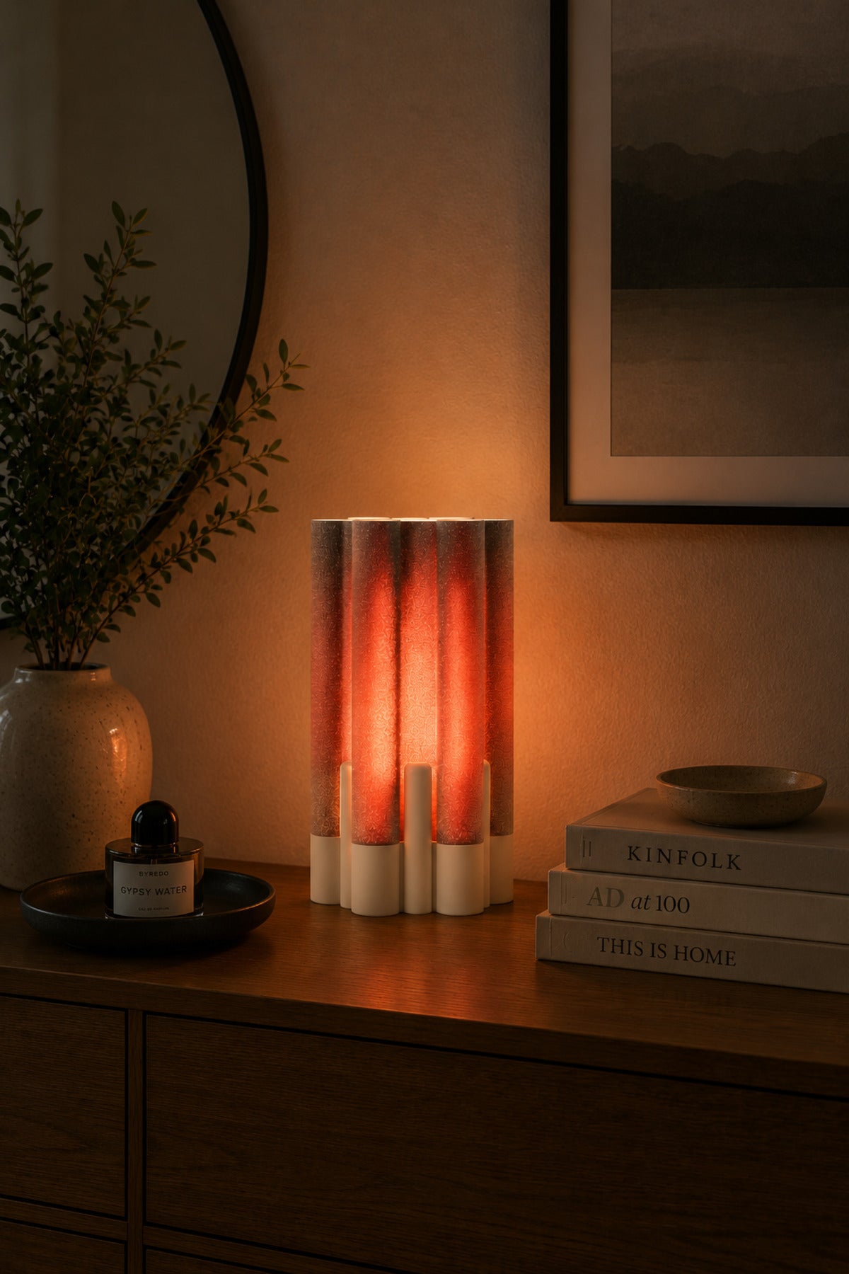 GlowCylinder Lamp | Premium Dokulu Masa Lambası