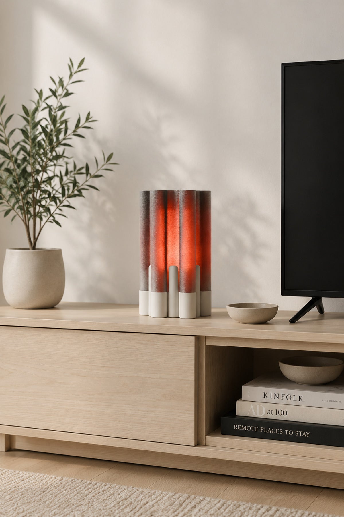 GlowCylinder Lamp | Premium Dokulu Masa Lambası