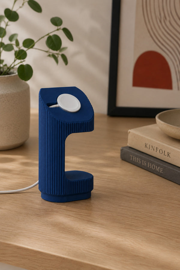 Lacivert Duodock Apple Watch Serisi İçin Şarj Standı | Masaüstü Telefon Standı