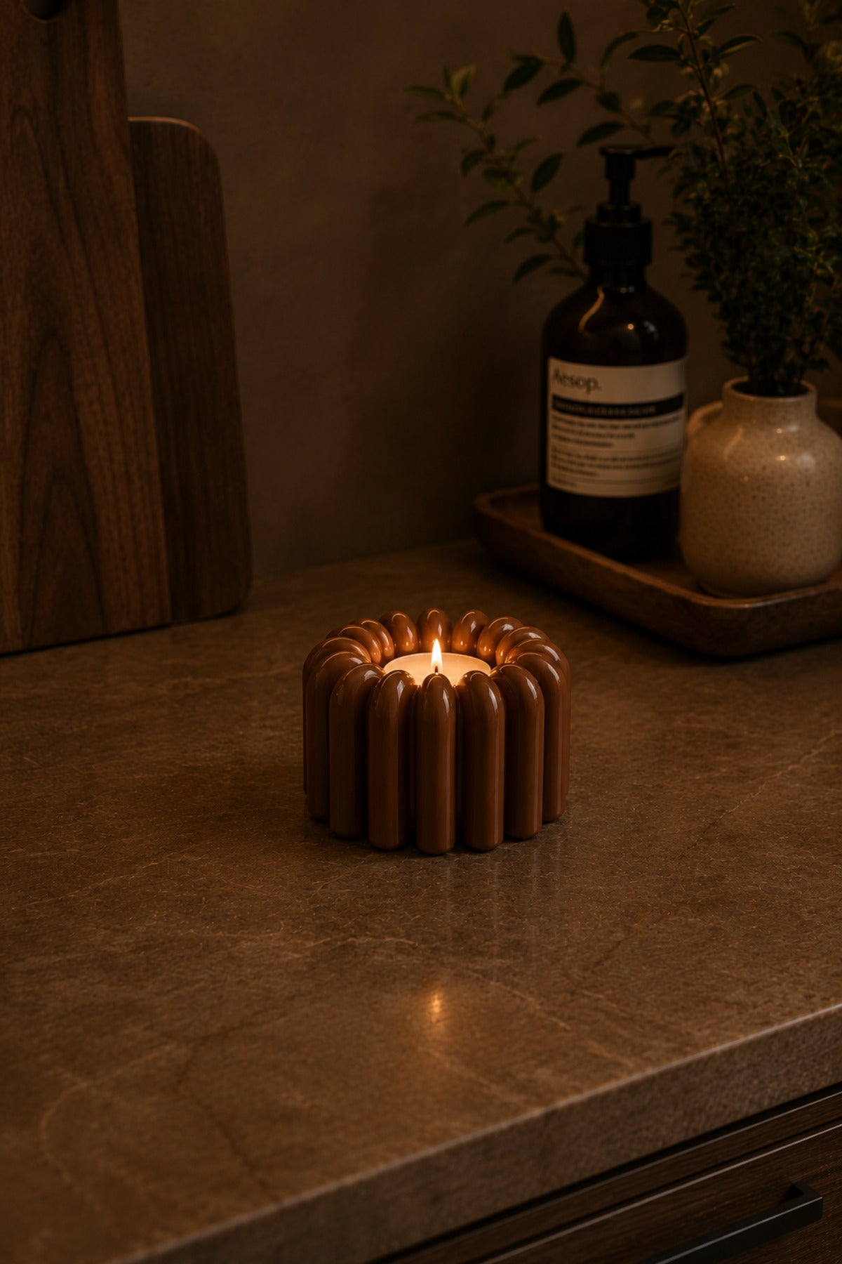 FloraGlow Candle Holder | Dekoratif Pilli Mumluk