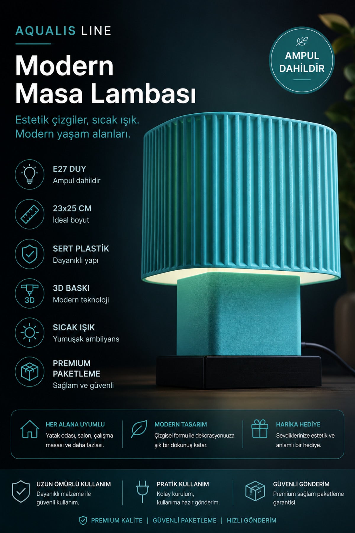 Aqualis Line Masa Lambası