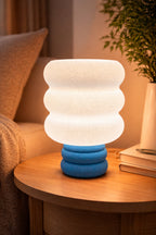 Blumera Puff LED Görünümlü Dekoratif Masa Lambası Modern Gece Lambası Ortam Aydınlatma