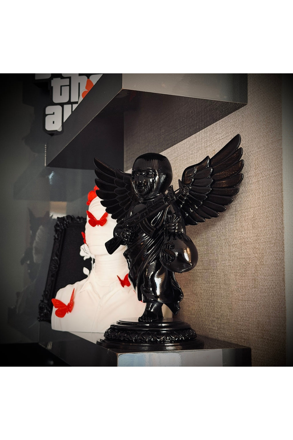 Shadow Cherub Noir Dekoratif Biblo