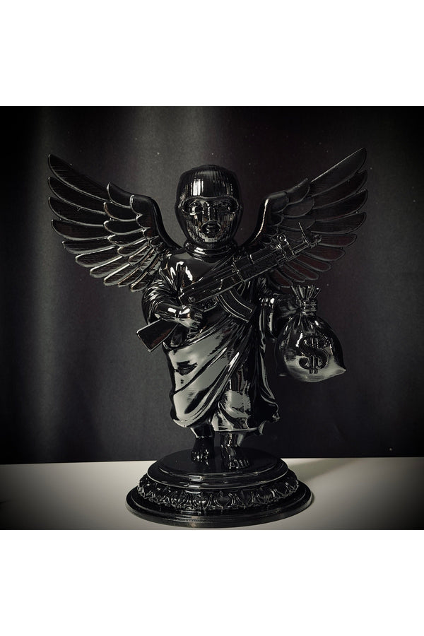 Siyah Shadow Cherub Noir Dekoratif Biblo | Premium Karakter Figürü