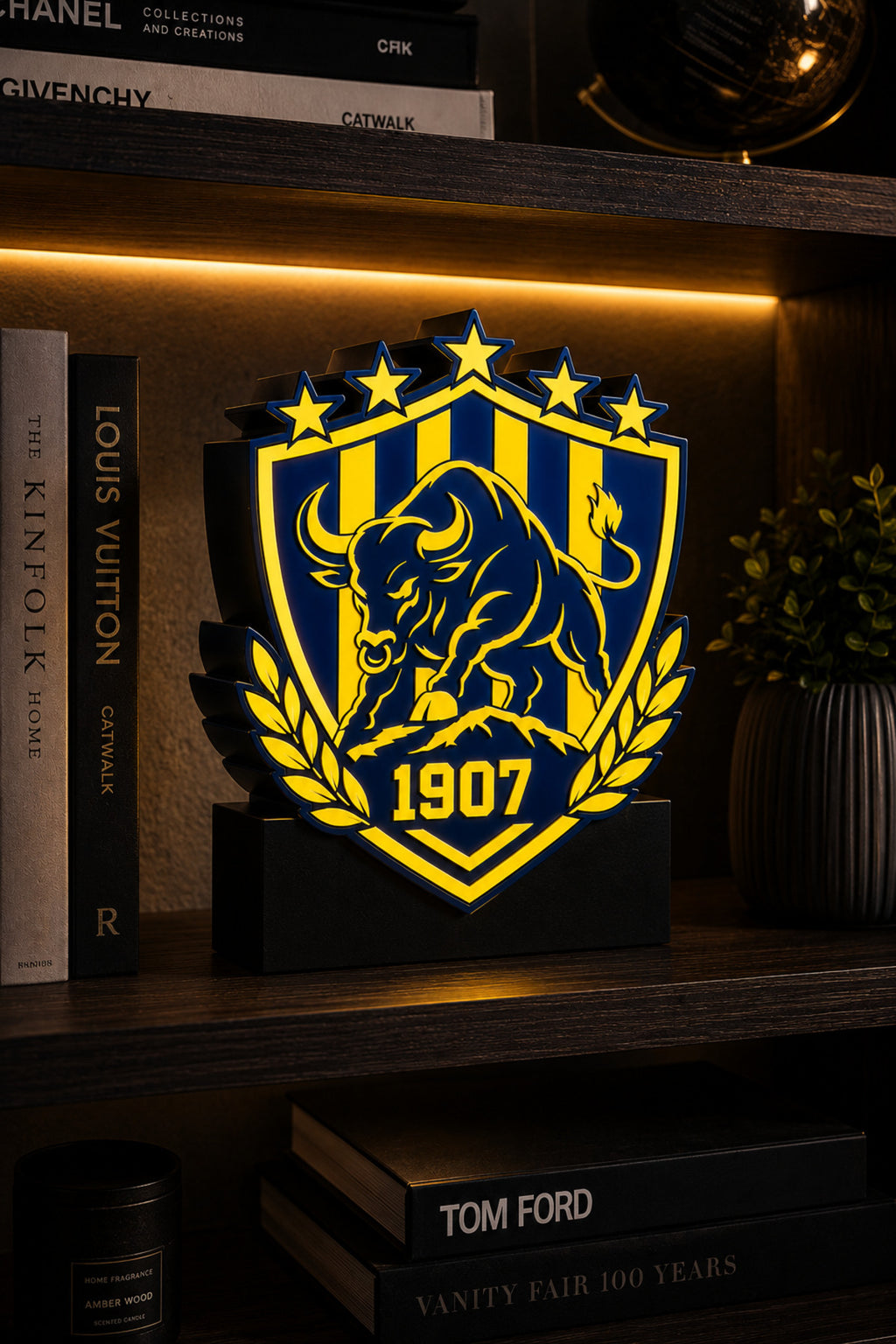 Boğa Figürlü 1907 Tasarım Gece Lambası Masa Lambası