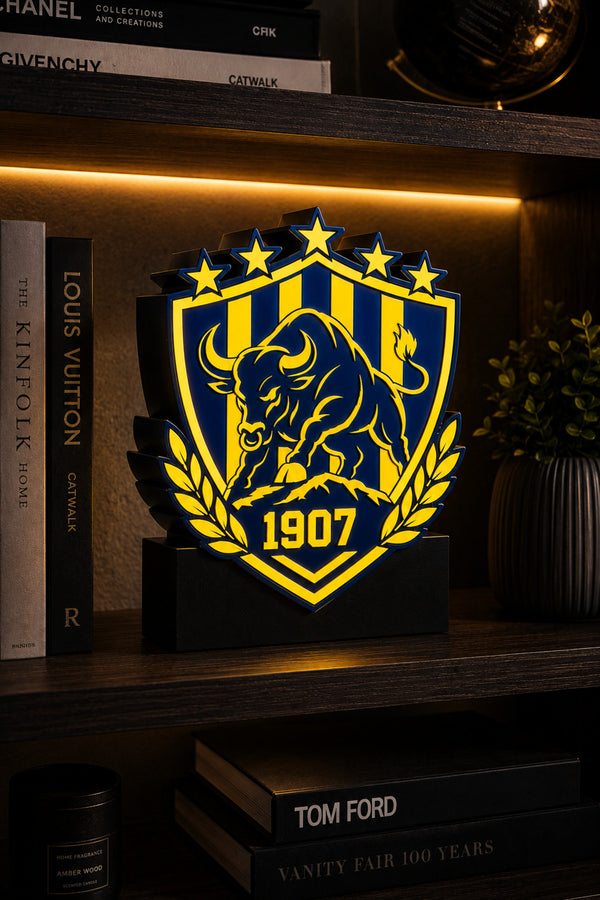 Boğa Figürlü 1907 Tasarım Gece Lambası Masa Lambası