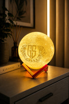 Aslan Fotoğraflı Galatasaray 3d Dekoratif Ay Gece Lambası Moon Lamp Pilli(13cm)