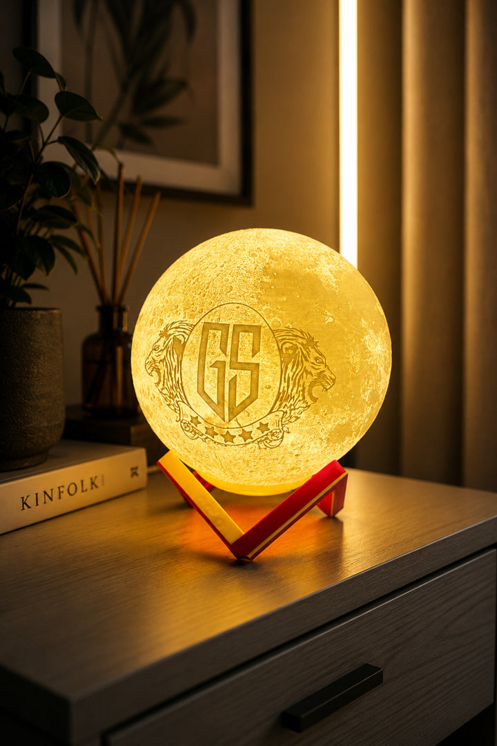Aslan Fotoğraflı Dekoratif Ay Gece Lambası Moon Lamp Pilli 1905
