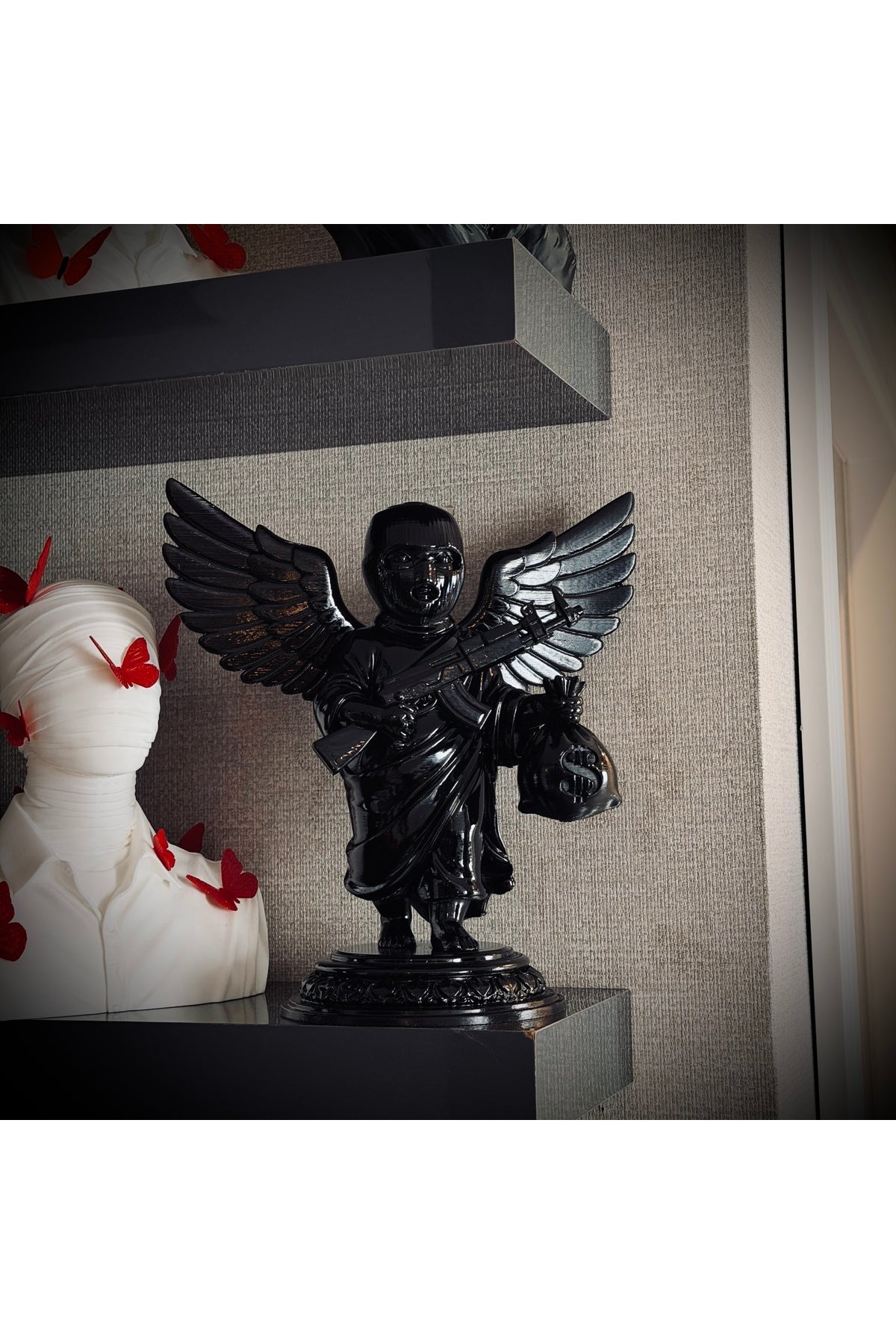 Shadow Cherub Noir Dekoratif Biblo
