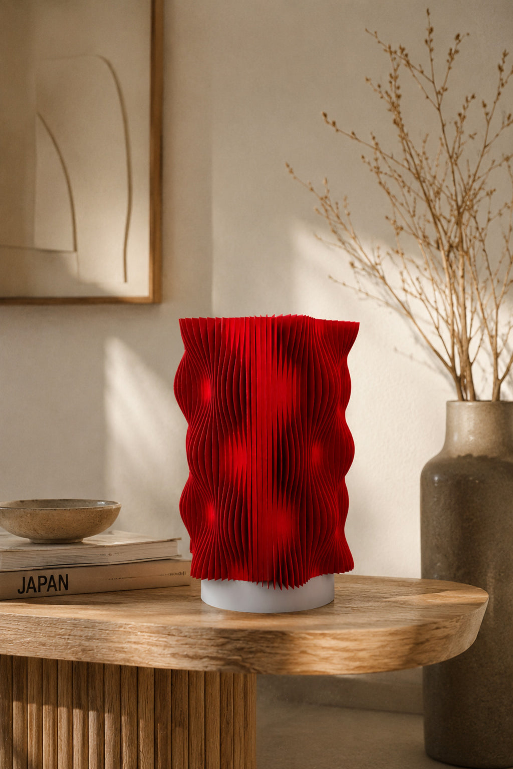 WAVY LAMP Premium Dekoratif Abajur – Modern Tasarım Gece Lambası, Ortam Işığı