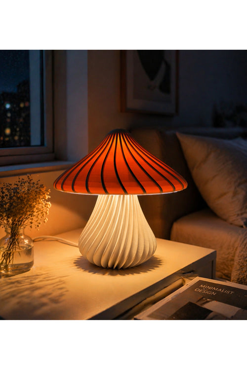 Aurelia Flame Mantar Masa Lambası Gece Lambası - Dekoratif Modern Ortam Aydınlatma