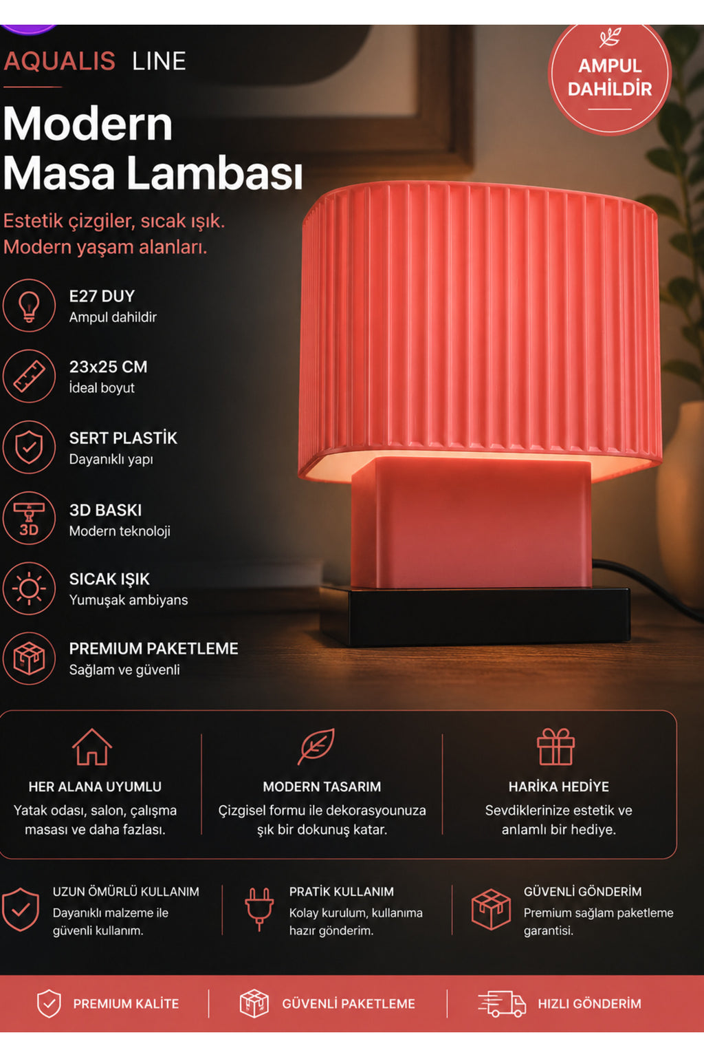 Aqualis Line Masa Lambası