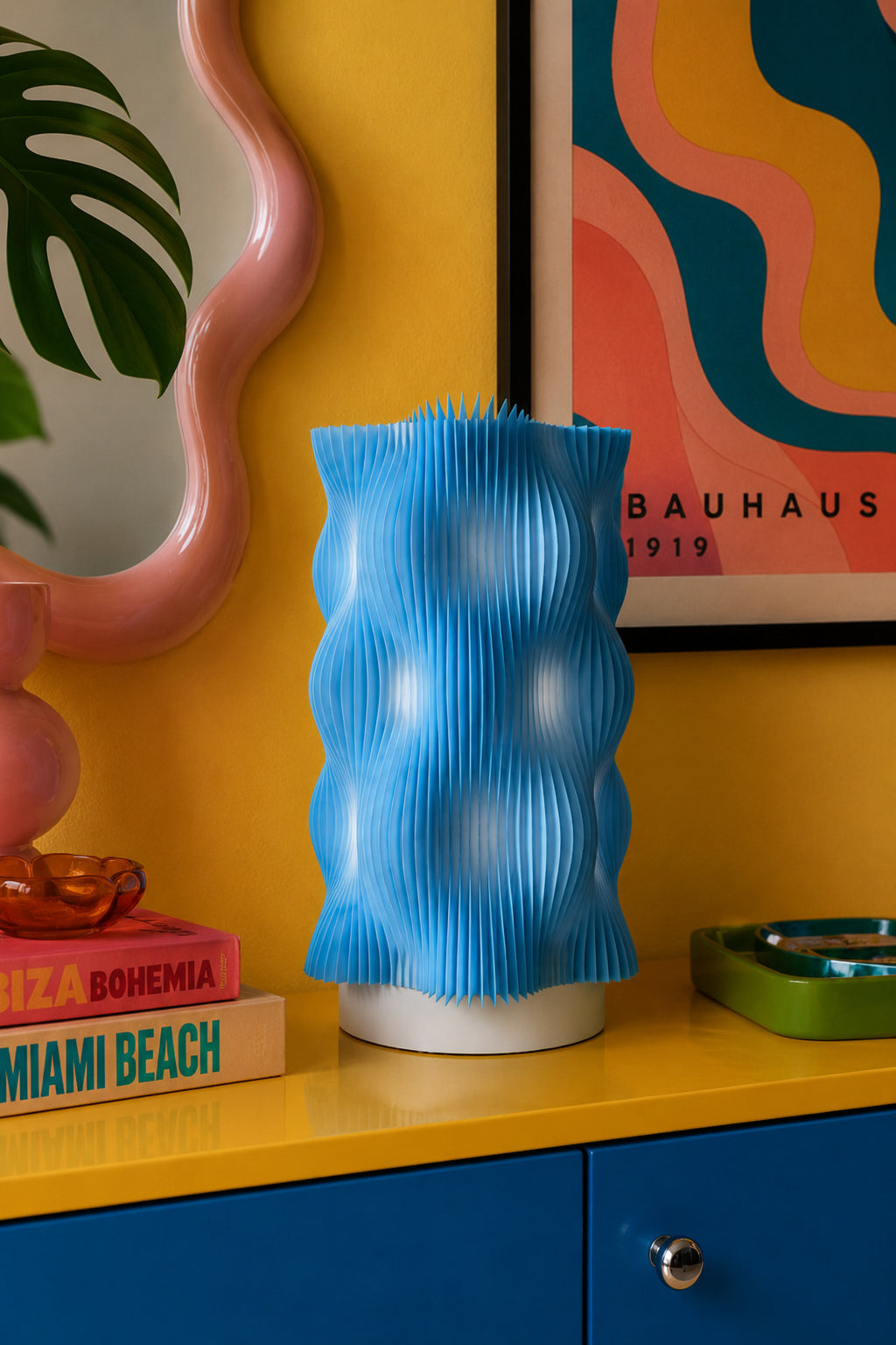 WAVY LAMP Premium Dekoratif Abajur – Modern Tasarım Gece Lambası, Ortam Işığı