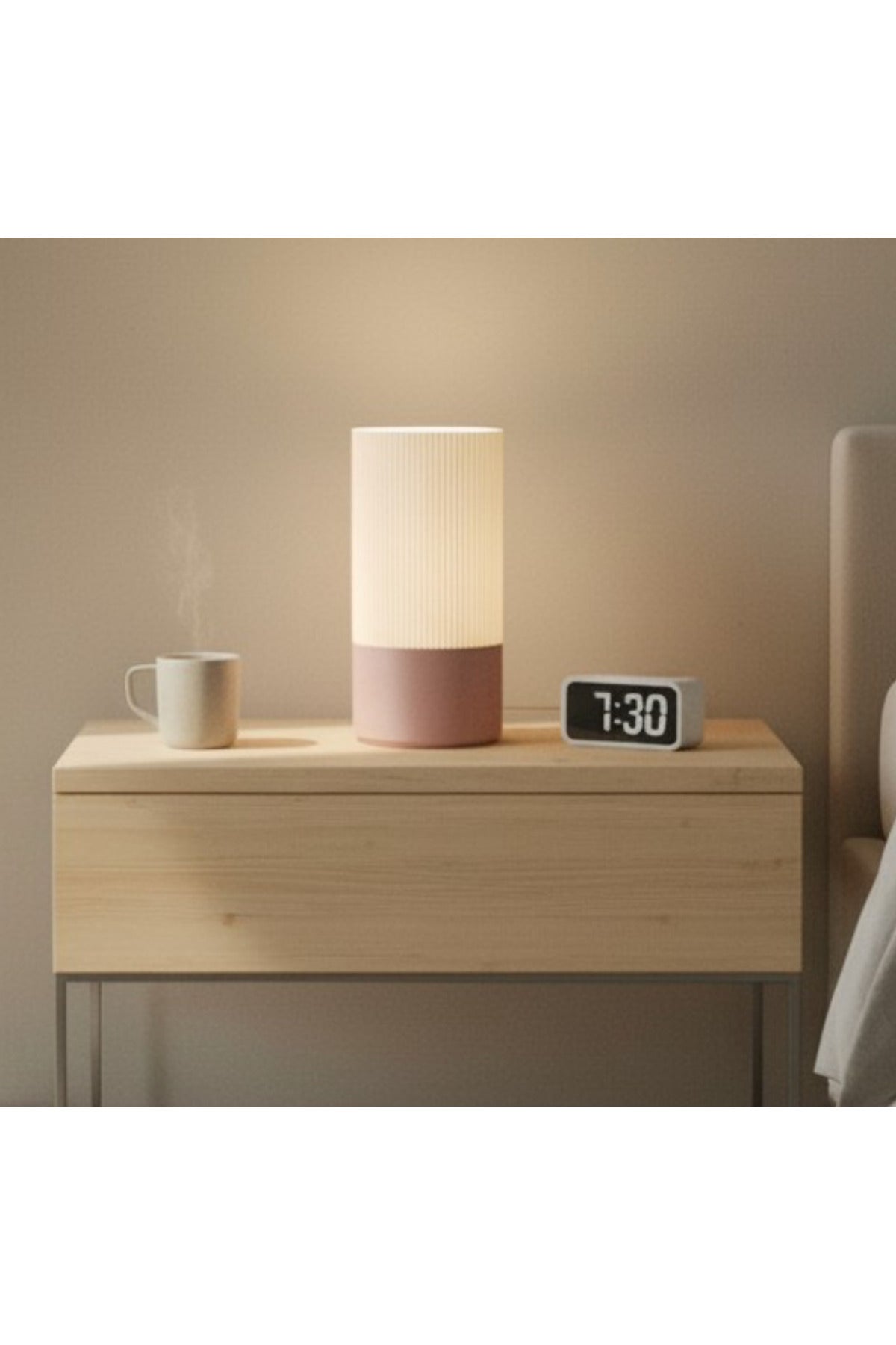 Pembe Nordiva Glow Minimal Masa Lambası Estetik Ortam Aydınlatması