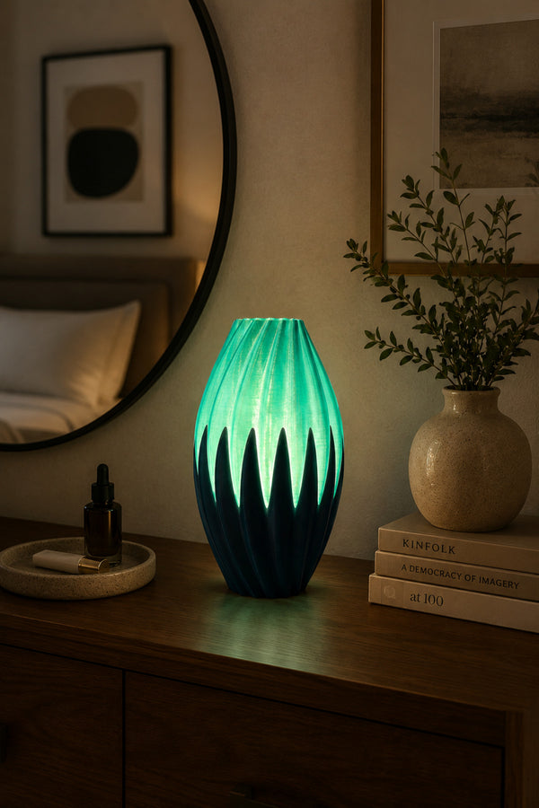 Lacivert Aurabloom Lamp | Işıklı Dekoratif Lamba | Modern Dekoratif Abajur