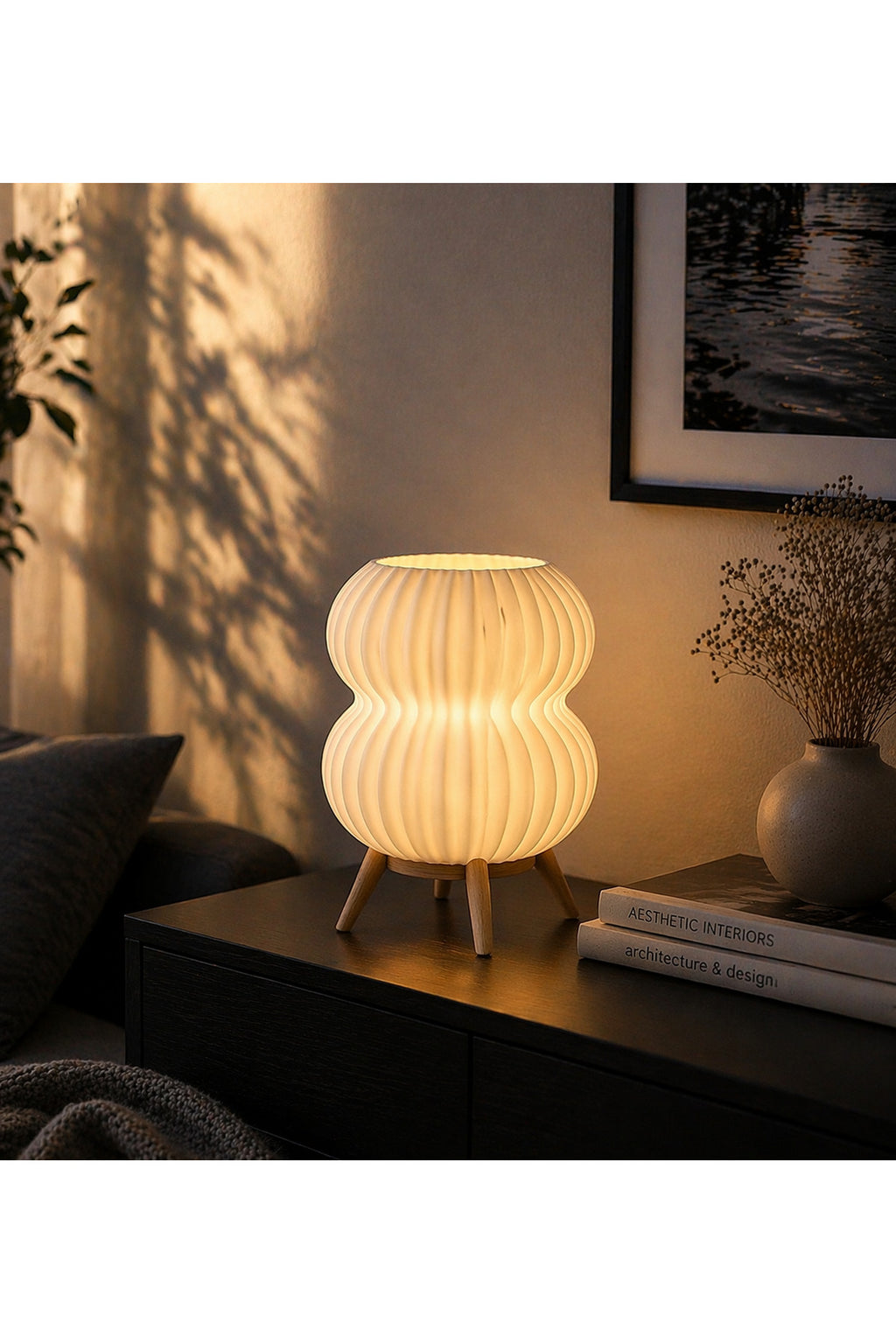 Scandi Glow – Dekoratif Tripod Masa Lambası