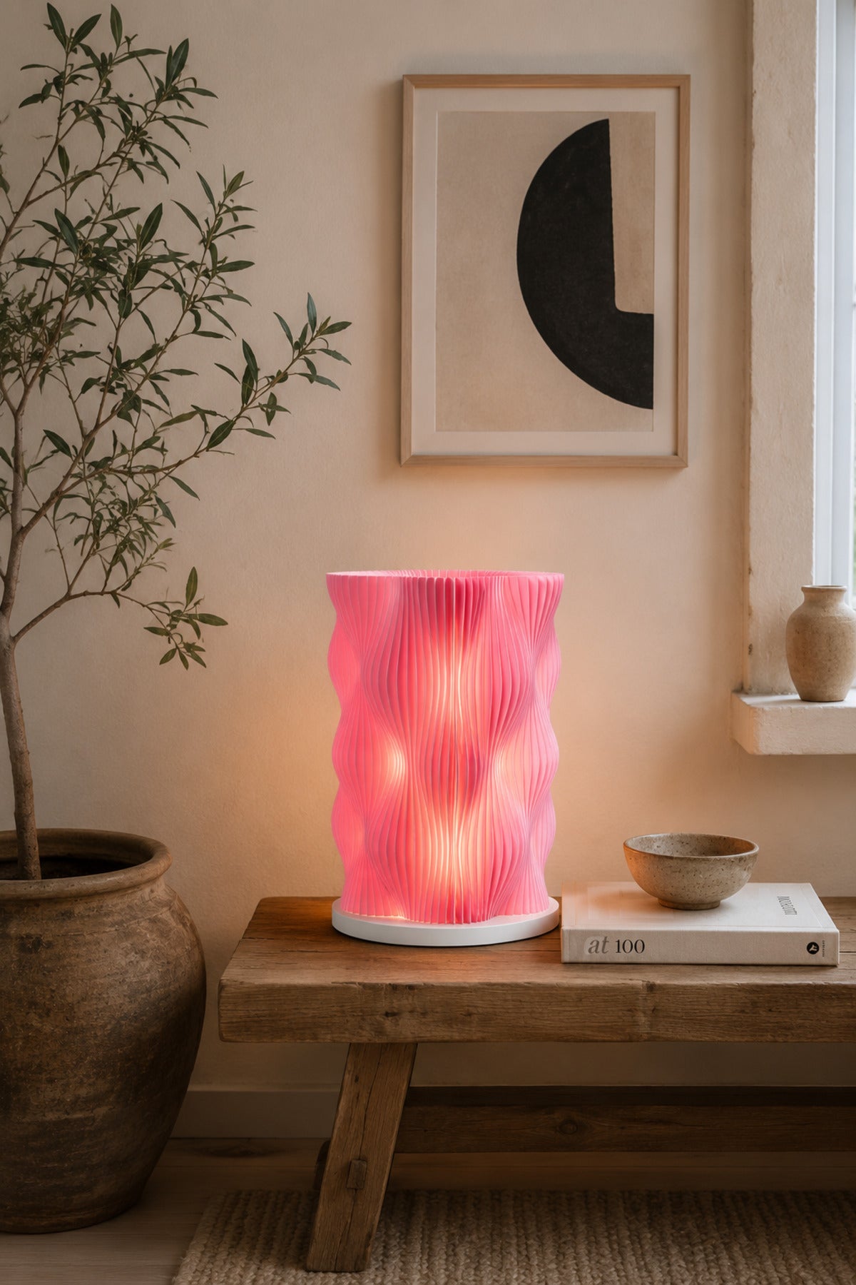 WAVY LAMP Premium Dekoratif Abajur – Modern Tasarım Gece Lambası, Ortam Işığı