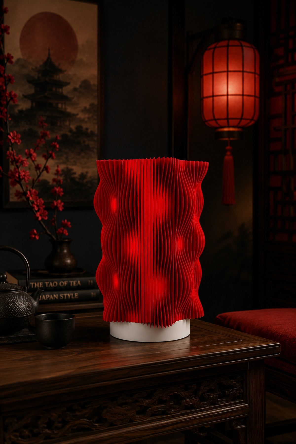 WAVY LAMP Premium Dekoratif Abajur – Modern Tasarım Gece Lambası, Ortam Işığı