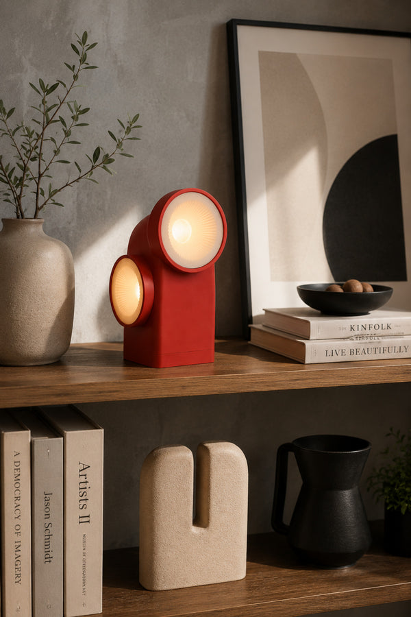 Turuncu Duobeam Modern Masa Lambası | Dekoratif LED Gece Lambası