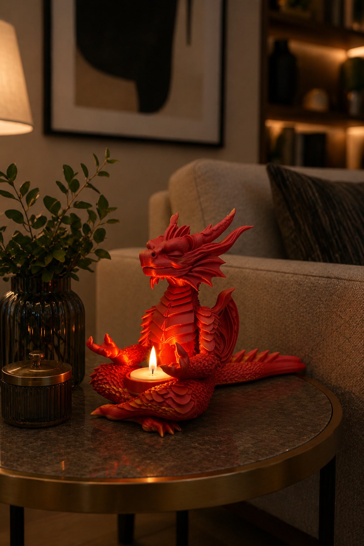 DragonFlame Dekoratif Mumluk