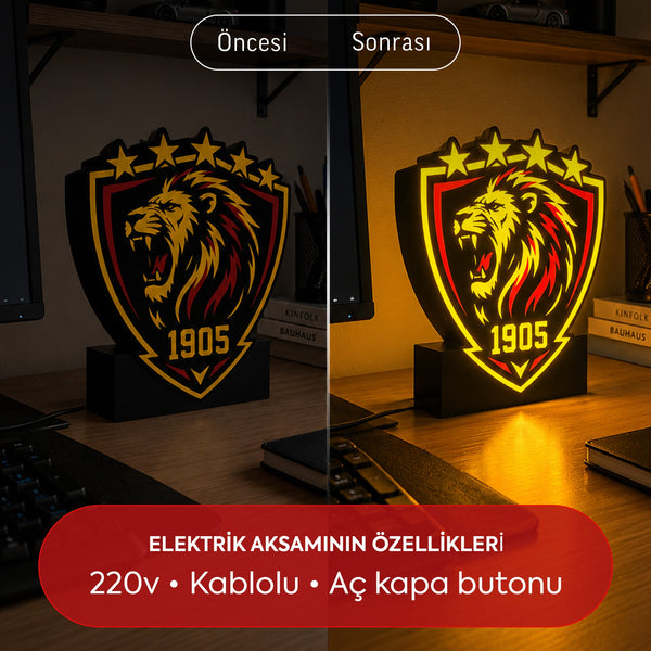 Aslan Seti Kampanyası Aslan Figür + Aslan Masa Lambası