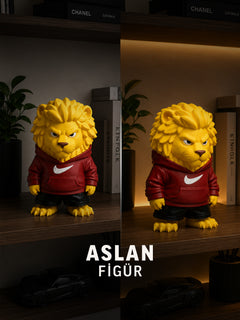 Aslan Seti Kampanyası Aslan Figür + Aslan Masa Lambası