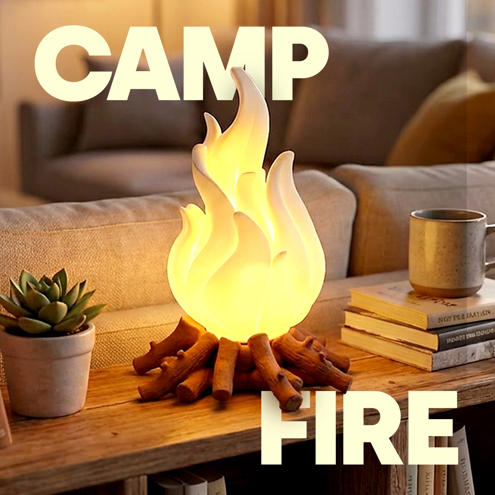 Campfire Dekoratif Masa Lambası | Modern Dekoratif Abajur