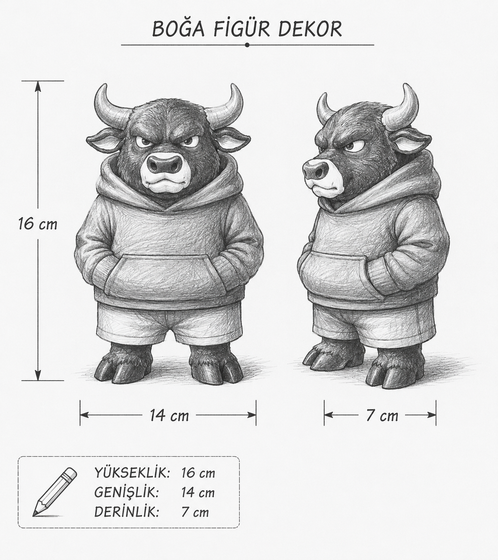 Boğa Taraftar Maskot Figürü