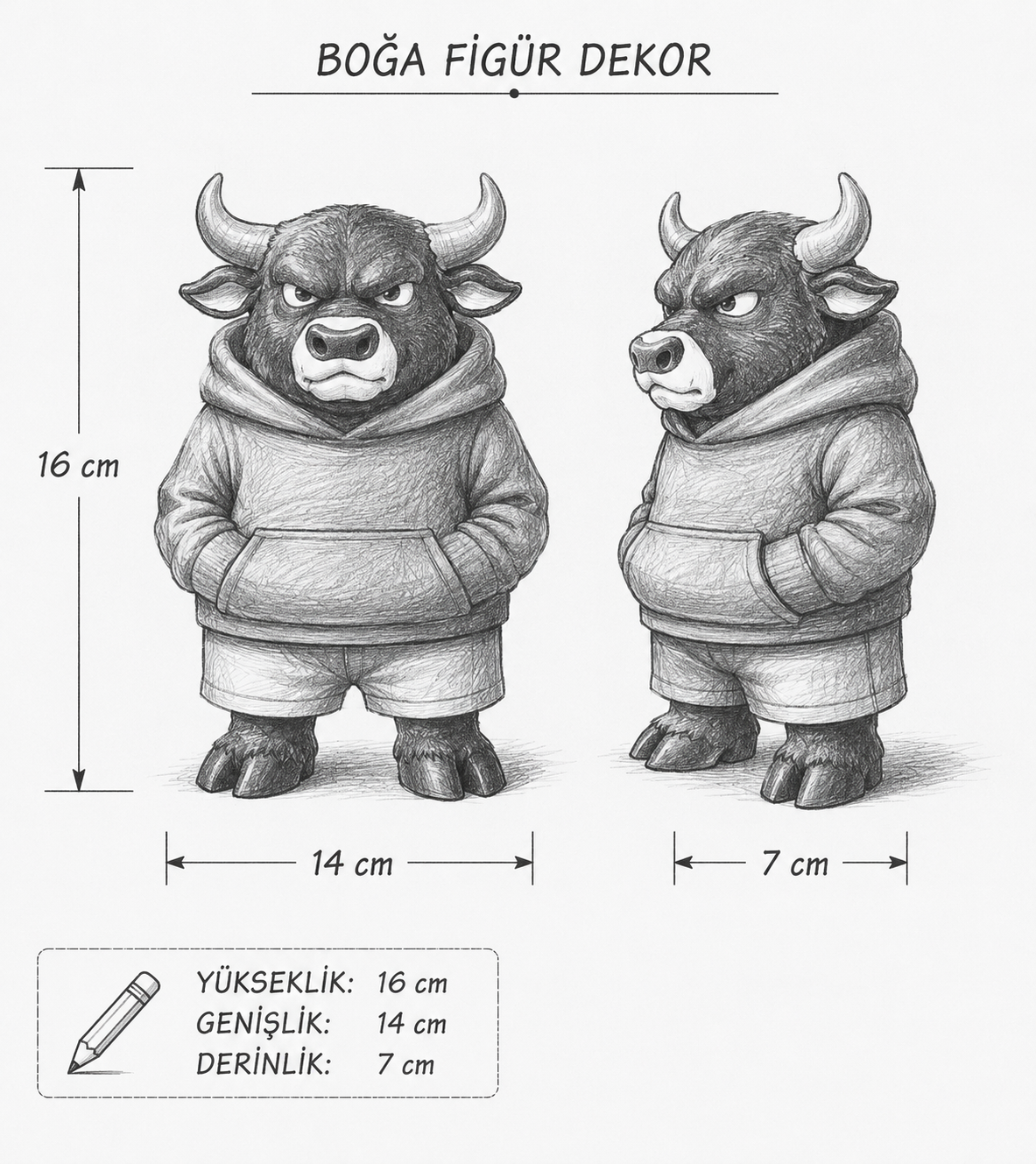 Boğa Taraftar Maskot Figürü