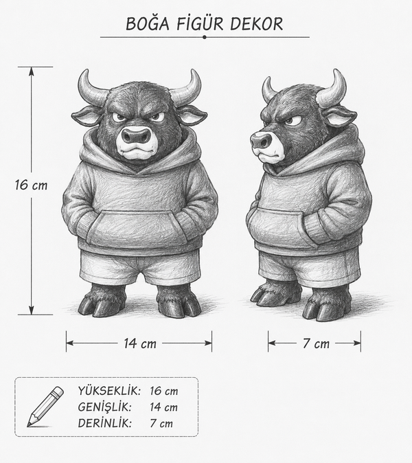 Boğa Taraftar Maskot Figürü