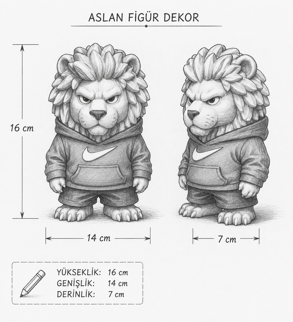 ASLAN TARAFTAR MASKOT FİGÜRÜ