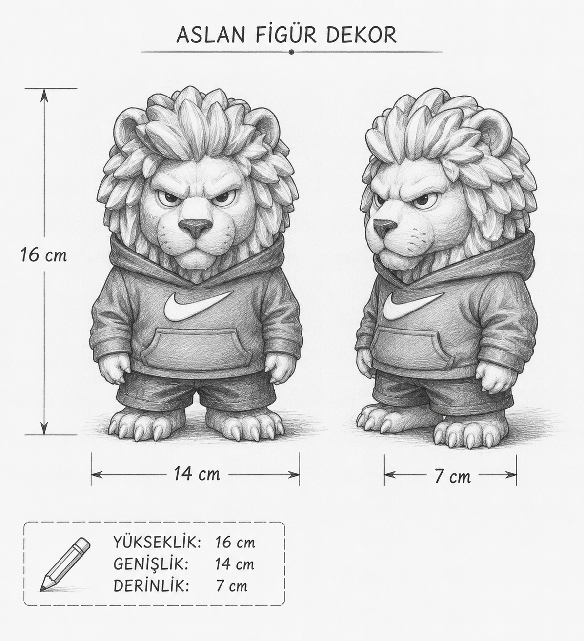 ASLAN TARAFTAR MASKOT FİGÜRÜ