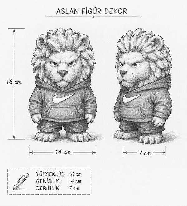 ASLAN TARAFTAR MASKOT FİGÜRÜ