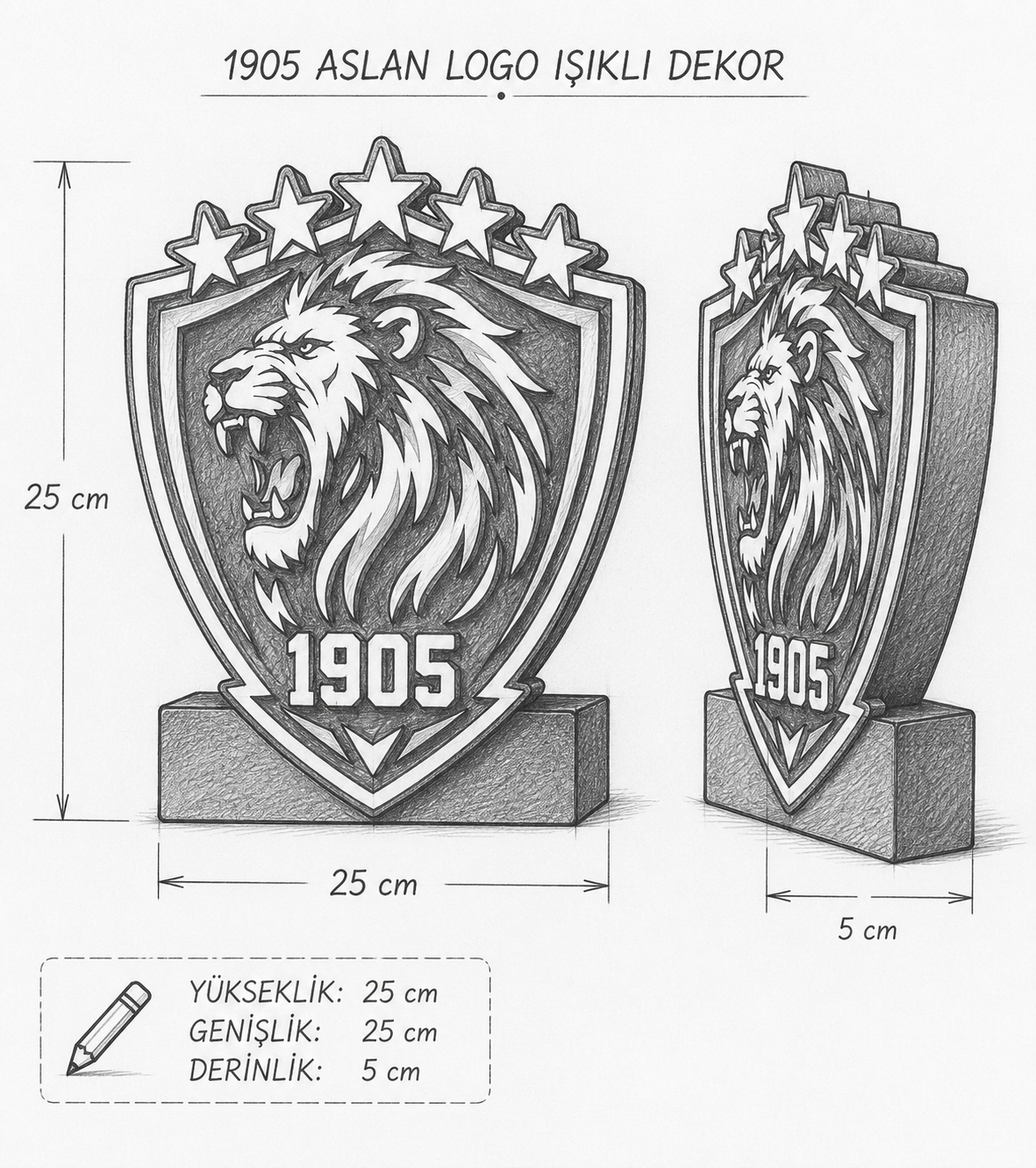 Aslan Temalı Dekoratif Masa Lambası 1905