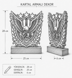 Kartal Temalı Dekoratif Masa Lambası