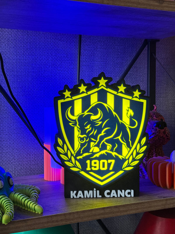 Boğa Temalı Dekoratif Masa Lambası