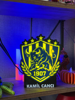 Boğa Temalı Dekoratif Masa Lambası