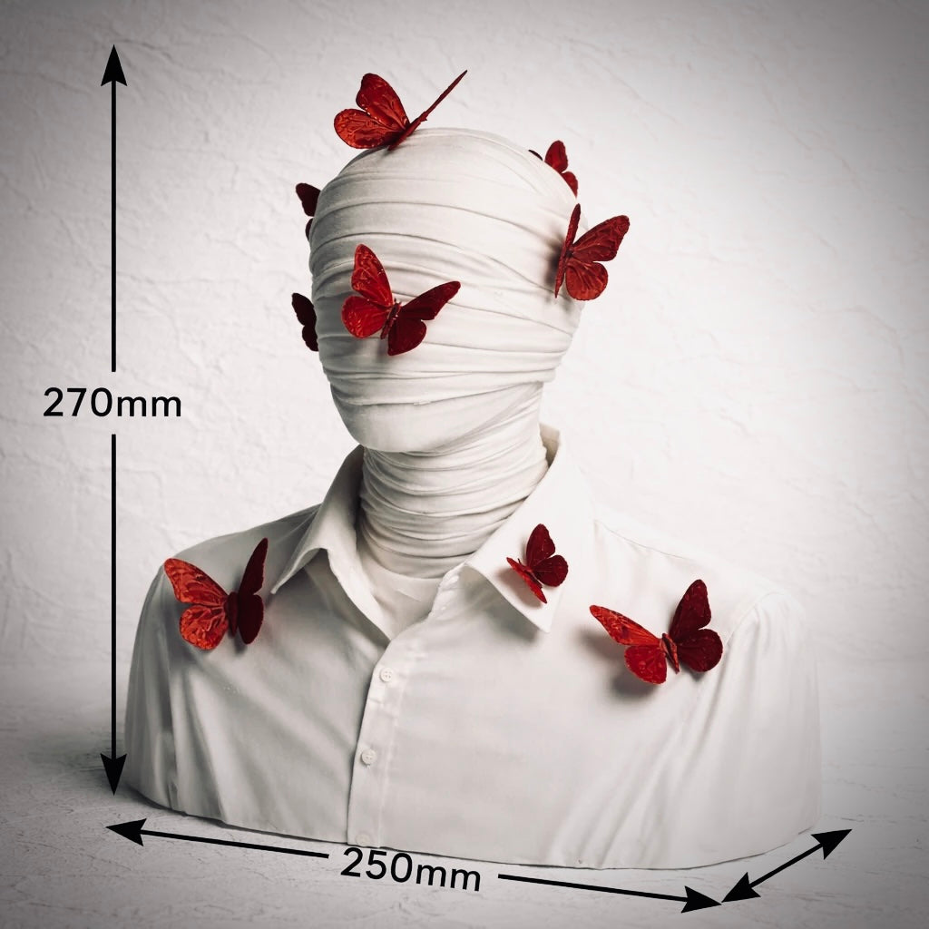 Butterfly Passion Mumya Büst Kırmızı | Premium Karakter Figürü