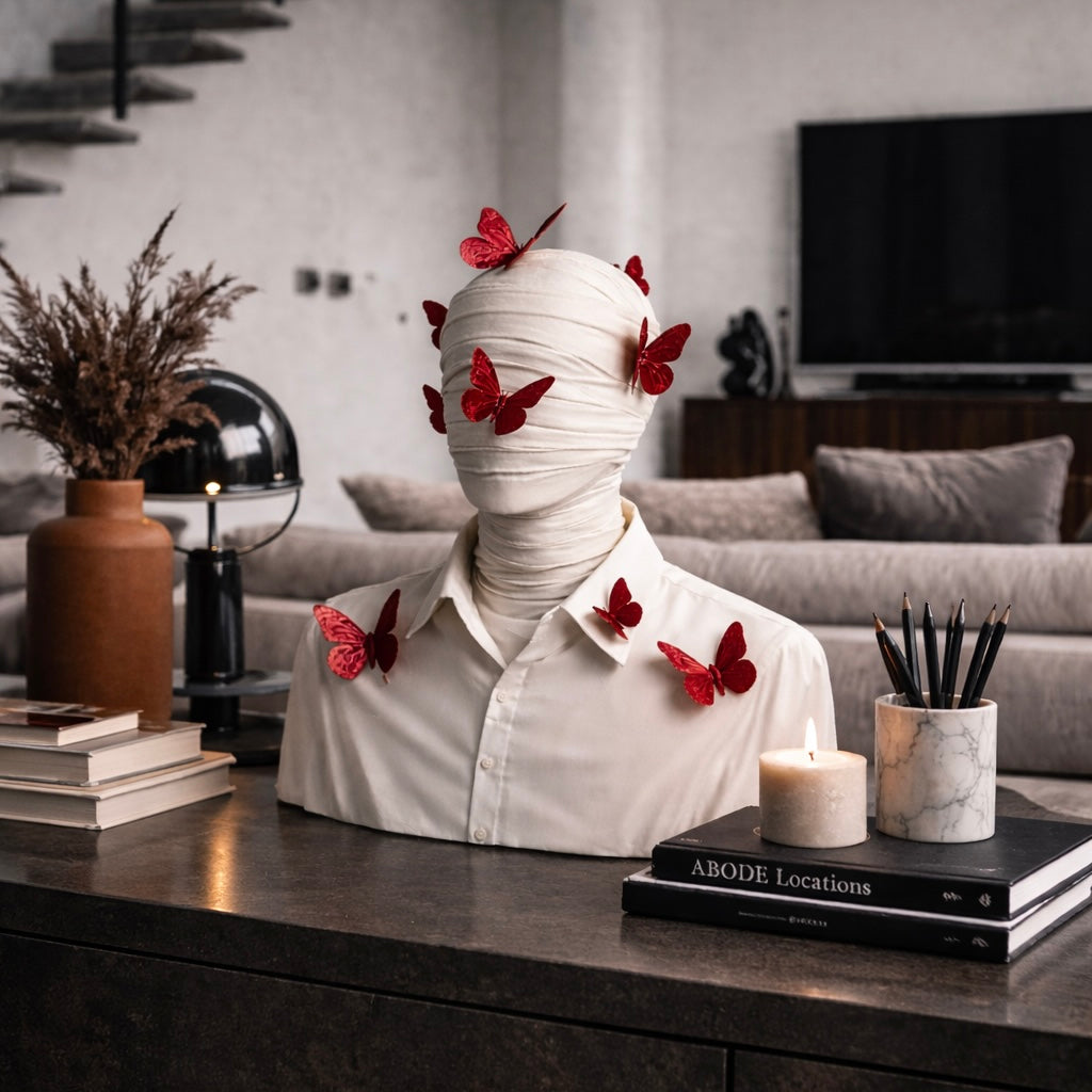 Butterfly Passion Mumya Büst Kırmızı | Premium Karakter Figürü